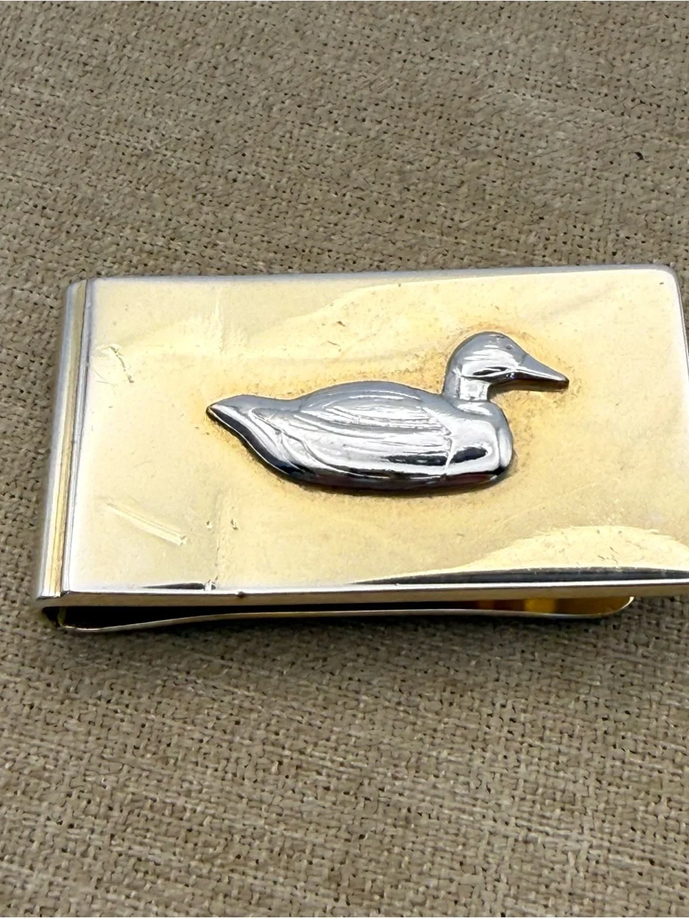 Gold and Silver Duck Money Clip - Men Accessories